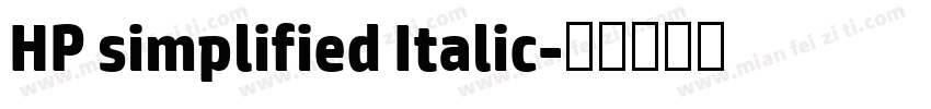 HP simplified Italic字体转换